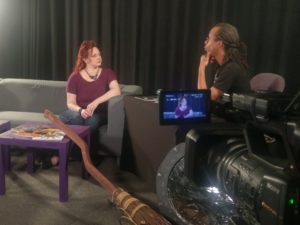 Amy Mills being interviewed by Gregory Parks on CON-Link